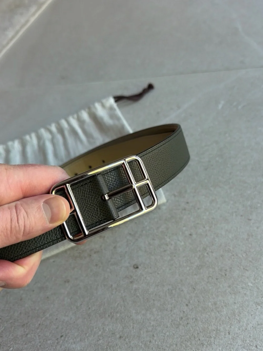 Hermes reversible leather